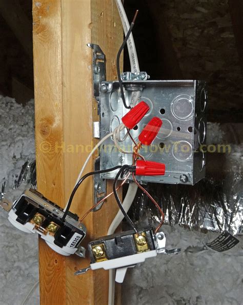 attic junction box split pedant lights|attic electrical outlets.